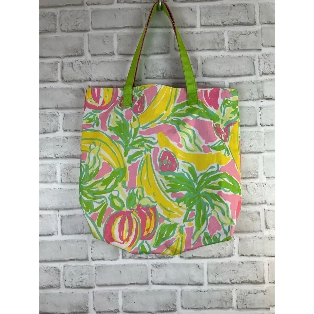 Lilly Pulitzer for Estée Lauder Beach Bag Big  Tote Pastel Shade Summer Print